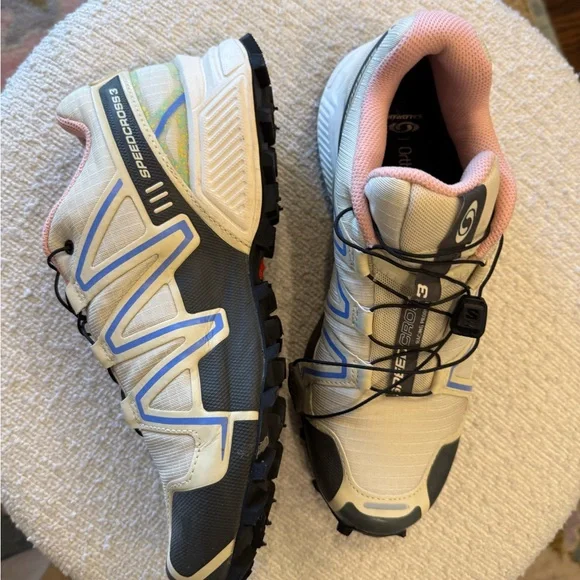 Salomon Speedcross 3 Beige and Black Trail Shoes - Picture 3 of 5